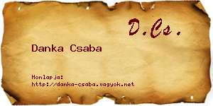 Danka Csaba névjegykártya