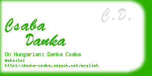 csaba danka business card